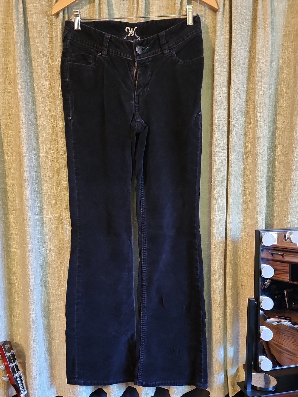 Vintage Wörn Black Flare Velour Pants